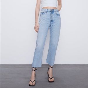 High rise straight leg jeans